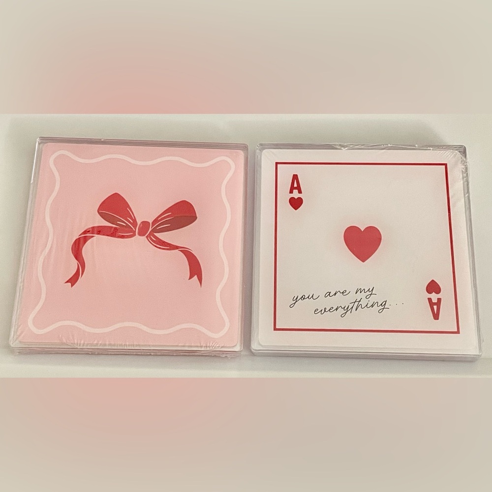 **FINAL PRICE** Playing Card ♥️ + Red Bows Coasters from Target